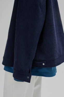 Fireman Clasp-Buckle Corduroy Collared Jacket -Modern Wear Shop 3e14a470b5478672a00f6862c2037624