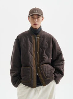 Quilted Drop Shoulder Button Jacket With Front Pockets 27 Quilted Drop Shoulder Button Jacket With Front Pockets -Modern Wear Shop 3e82cfc9866e47569954d473682721cd