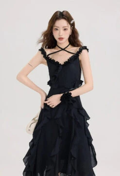 Ruffled Asymmetric Hemline Sleeveless Dress 18 Ruffled Asymmetric Hemline Sleeveless Dress -Modern Wear Shop 3ecd80261ca6cd1c90965f75ce1cfefa