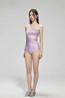 Faux Pearl Strap Shimmer Bandeau Bikini With Side Tie -Modern Wear Shop 3f2d0bdffe15c6e4fcb333d1338bb439