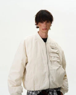 Drop Shoulder Oversized Bomber Jacket With Sleeve Zip Pocket -Modern Wear Shop 424fe154c65d67d8785cb0f025eb2d42