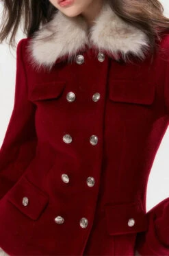 Napoleon Faux Fur Collar Jacket And Mini Skirt Two Piece Set -Modern Wear Shop 4257a4c4654c261ad661030e50b39ee8