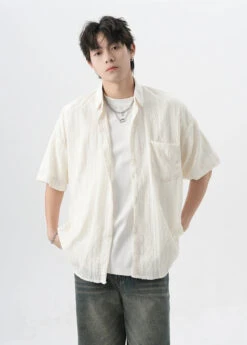 Textured Cable Knit Button-Up Shirt -Modern Wear Shop 42cd77635f72a87688c19035aa3ecca6