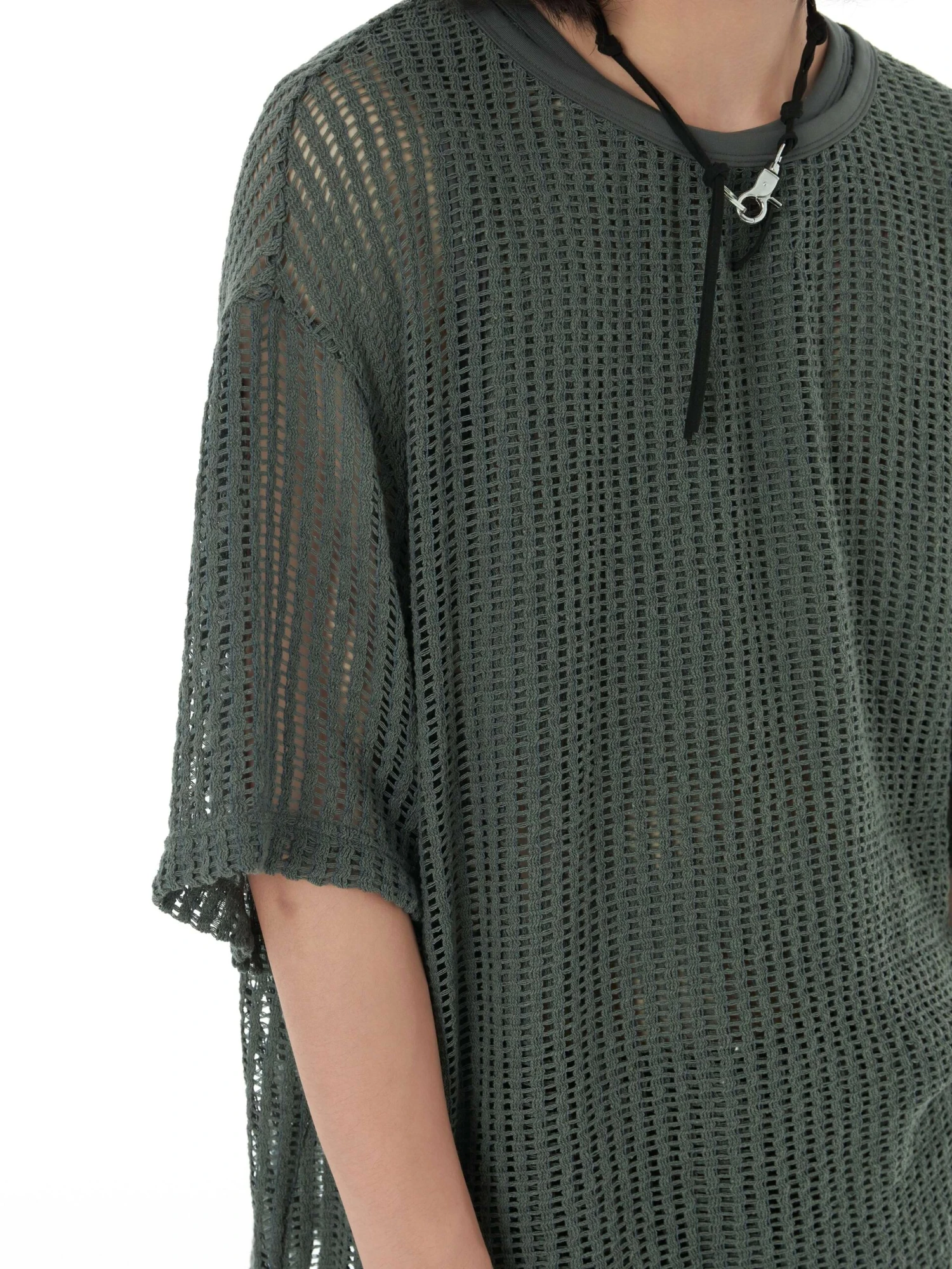 Open Knit Drop Shoulder Shirt 3 Open Knit Drop Shoulder Shirt - Image 3