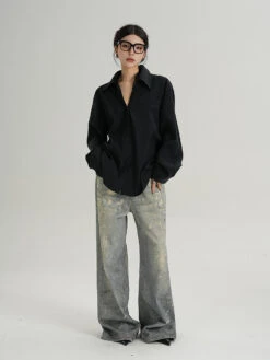 Lace Trim Button-Up Long Sleeve Blouse With Pocket 9 Lace Trim Button-Up Long Sleeve Blouse With Pocket -Modern Wear Shop 43c63080da3ad6efb248958725252cd3