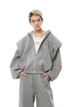 Oversized Cropped Zip Hoodie And Wide-Leg Sweatpant Tracksuit Set 25 Oversized Cropped Zip Hoodie And Wide-Leg Sweatpant Tracksuit Set -Modern Wear Shop 4412bd5d3dd468659079d7d2d1bcfe40
