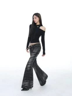 Asymmetric Cutout Cold Shoulder Long Sleeve Top 13 Asymmetric Cutout Cold Shoulder Long Sleeve Top -Modern Wear Shop 44237ec79044b62b61b91c6fadae01b7