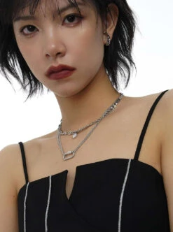 Multi Layer Chain Necklace With Heart Stud And Hollow Pendant 11 Multi Layer Chain Necklace With Heart Stud And Hollow Pendant -Modern Wear Shop 448790d944dd2e12a5bcd8d259204f83