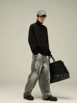 Half-Zip Collared Sweatshirt Pullover -Modern Wear Shop 44ccc55213c525d8a1793c2bd5c084f5