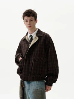 Plaid Oversized Drop Shoulder Jacket With Elastic Trim 9 Plaid Oversized Drop Shoulder Jacket With Elastic Trim -Modern Wear Shop 454ca7a134a03162c4ba6bd80895f477