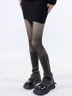 Zip Ribbed Leg Warmers -Modern Wear Shop 45c64e8010127fe424832747c5ccf0af