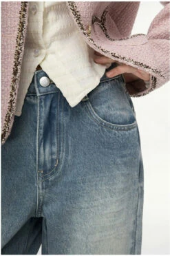 Straight Leg Faded Wash Minimal Jeans -Modern Wear Shop 4762ad56c5e614abc39bc609dd660397