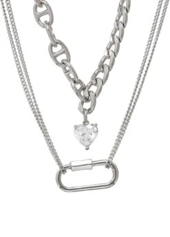 Multi Layer Chain Necklace With Heart Stud And Hollow Pendant 13 Multi Layer Chain Necklace With Heart Stud And Hollow Pendant -Modern Wear Shop 47837bfb58258ddb24a49467a4ee1dd7