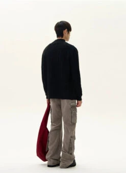 Fuzzy Ribbed Trim Mock Neck Zip Jacket 31 Fuzzy Ribbed Trim Mock Neck Zip Jacket -Modern Wear Shop 478a928366a2280e26b1ad58c426a386