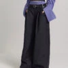 Low Waist Wide Leg Tailored Trousers