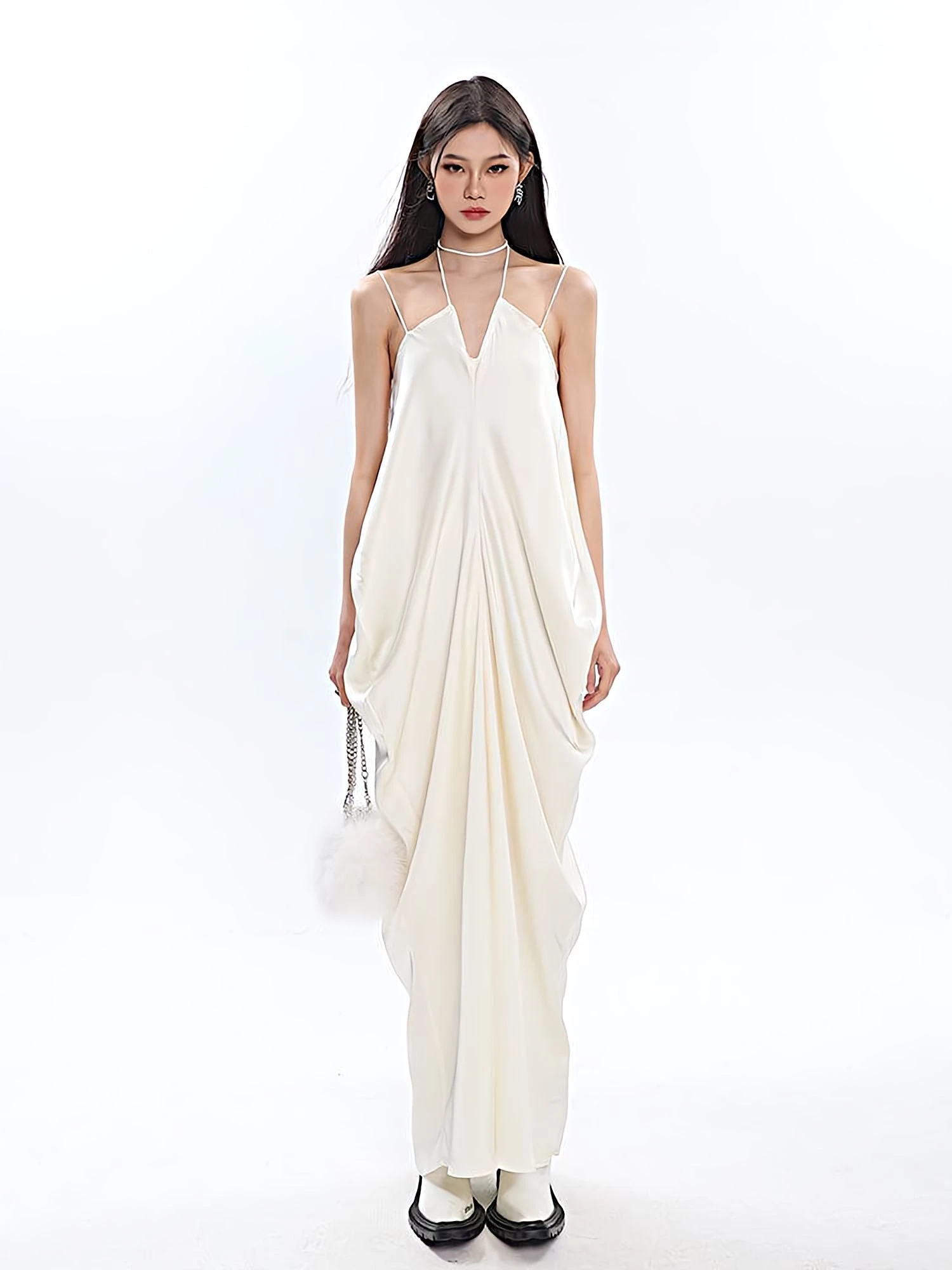 Spaghetti Strap Ruched Maxi Dress 1 Spaghetti Strap Ruched Maxi Dress