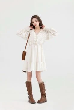 Ruffle Collar Tier Dress -Modern Wear Shop 481520cb2ff10eca938fdf8eac65594a