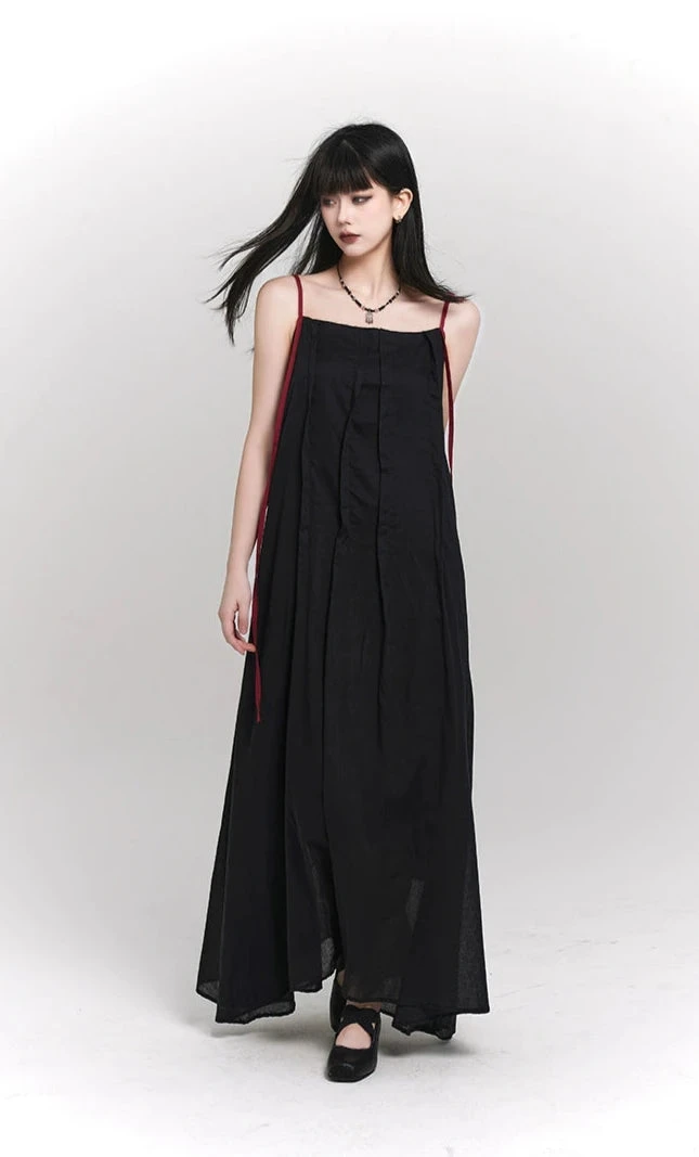 Spaghetti Strap Asymmetrical Hem Maxi Dress 8 Spaghetti Strap Asymmetrical Hem Maxi Dress - Image 8