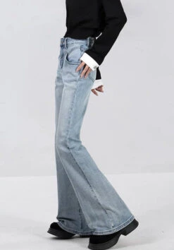 Skinny Flared Denim Jeans With Waist Stitch Detail -Modern Wear Shop 486f06aa8bfe1b1a9525a6eeead74486