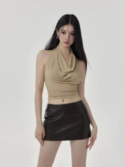 Cowl Neck Sleeveless Crop Top -Modern Wear Shop 4af72f38d9dff02430a00be7738e4f36