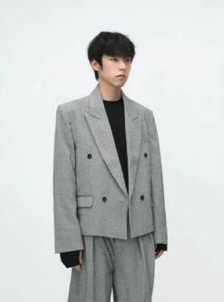 Boxy Low-Lapel Double-Breasted Relaxed Suit Set 9 Boxy Low-Lapel Double-Breasted Relaxed Suit Set -Modern Wear Shop 4b06b030db9234ca8db13f5c8d3974dd