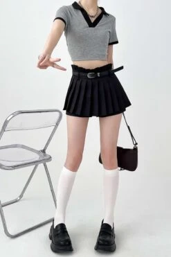 Pleated Skort Mini Skirt -Modern Wear Shop 4b6039d48a97bba93dbf49751da96f52
