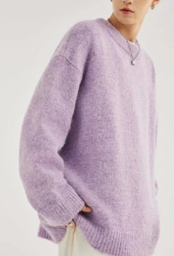 Crew Neck Relaxed-Fit Knit Sweater -Modern Wear Shop 4b7f29aef716727258a59a7309934b4c