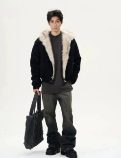 Oversized Faux Fur Collar Hooded Bomber Jacket 11 Oversized Faux Fur Collar Hooded Bomber Jacket -Modern Wear Shop 4b8c515bbba874913f8d75f66d697026