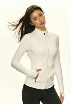 Skinny Mock Neck Zip-Up Running Jacket 24 Skinny Mock Neck Zip-Up Running Jacket -Modern Wear Shop 4ba63a0de2363635062c226b77970619