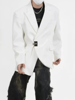 Buckle Detail Oversized Blazer Jacket 29 Buckle Detail Oversized Blazer Jacket -Modern Wear Shop 4bcccb583e5e9e66cec1aa48fc10688b
