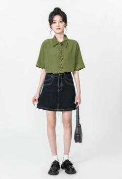 Zigzag Button Collared Top -Modern Wear Shop 4c94a654e4c1110304fd48d4715ff28d