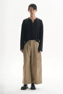 Textured Long Sleeve Lightweight Henley Top -Modern Wear Shop 4cbe6332a0c5b9eda92493de31290ea4