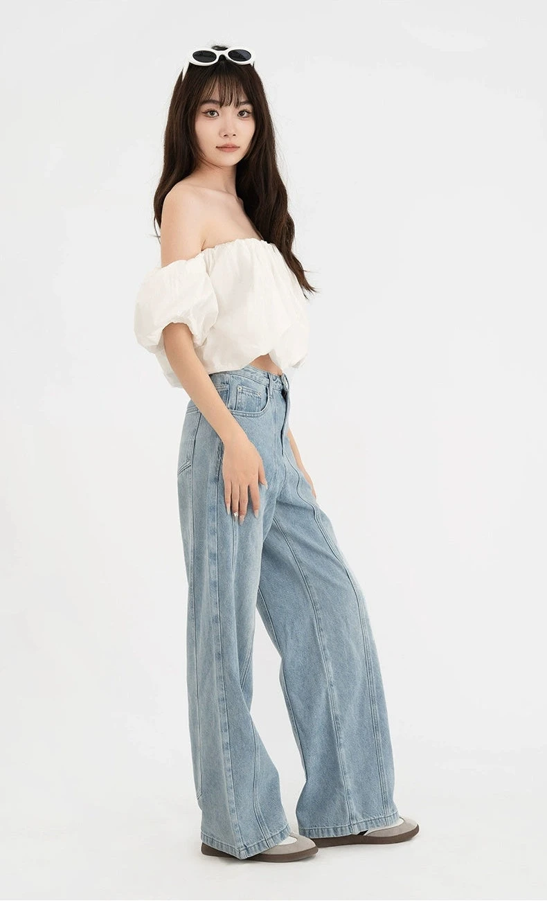 Ruffled Off-Shoulder Puff Sleeve Crop Top 5 Ruffled Off-Shoulder Puff Sleeve Crop Top - Image 5