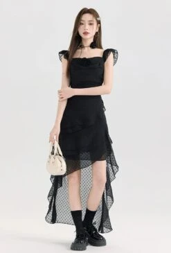 Tiered Ruffle Midi Dress With Floral Detail -Modern Wear Shop 4dea41d0ccd5517273631ad87ded7167