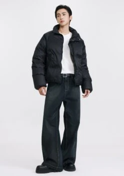 Wide Leg Dark Wash Wax Jeans With Contrast Stitching 16 Wide Leg Dark Wash Wax Jeans With Contrast Stitching -Modern Wear Shop 4e08310f63a9d70d33e621c0114c5c73