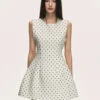 Sleeveless Polka Dot Mini Dress