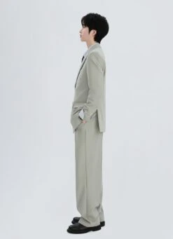 Straight Leg Pleated Trousers With Belt Loops -Modern Wear Shop 4effb9560f568b825b6df6a63ecaa3b2 topaz enhance 2x