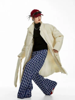 Oversized Stand Collar Puffer Coat With Scarf -Modern Wear Shop 508584cd6aa8110ba394e4665c768fbd