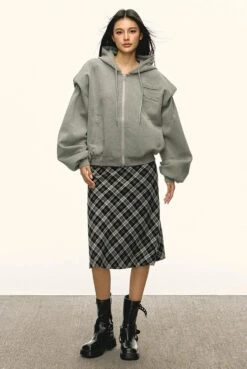 Structured Drop Shoulder Oversized Zip Hoodie Jacket -Modern Wear Shop 510a1ffb162d3ab3bee819f0b4d5f403