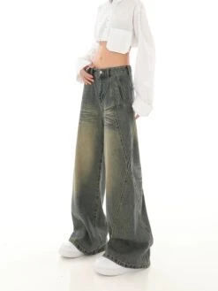 Sandblast Wide-Leg Jeans With Stitch Detail 29 Sandblast Wide-Leg Jeans With Stitch Detail -Modern Wear Shop 51665a04325a1ed622ad3642bb696cab