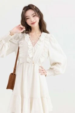 Ruffle Collar Tier Dress -Modern Wear Shop 518370ee1e4c069486c9af69044546eb