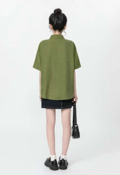 Zigzag Button Collared Top -Modern Wear Shop 51b5162d4aa2a214e1bb576c6857c720