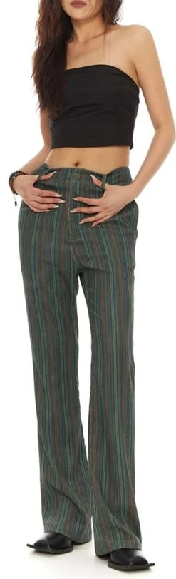 Retro Stripe Straight Fit Pants -Modern Wear Shop 51d668afd96a27dd215b94ef98a042b2