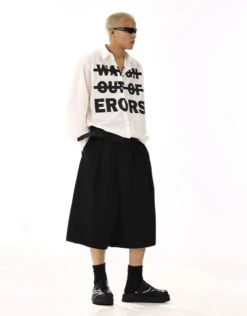 Wide Leg Pleated Flare Long Shorts -Modern Wear Shop 521477b9e3cf1e708ed418c7d37081dc