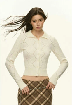 Ribbed Trim Cable Knit Skinny Cardigan 23 Ribbed Trim Cable Knit Skinny Cardigan -Modern Wear Shop 532219989d760e9fac6f9cc5ca1f9b4b