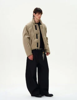 Stand Collar Quilted Oversized Puffer Jacket -Modern Wear Shop 54792cff4c79788eea15bc4bbbf43a52