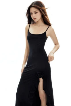 Sleeveless Bodycon Midi Dress With Side-Split Rose Detail 30 Sleeveless Bodycon Midi Dress With Side-Split Rose Detail -Modern Wear Shop 54e118303fc6f8e4918684181d9cb302