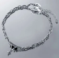 Double Layer Cross Pendant Necklace -Modern Wear Shop 54ee198b00863ad40767b74595524df7