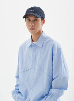 Long Sleeve Button Shirt With Chest Panel Detail -Modern Wear Shop 54f1b4014904d8606c75b265e96fe1c4