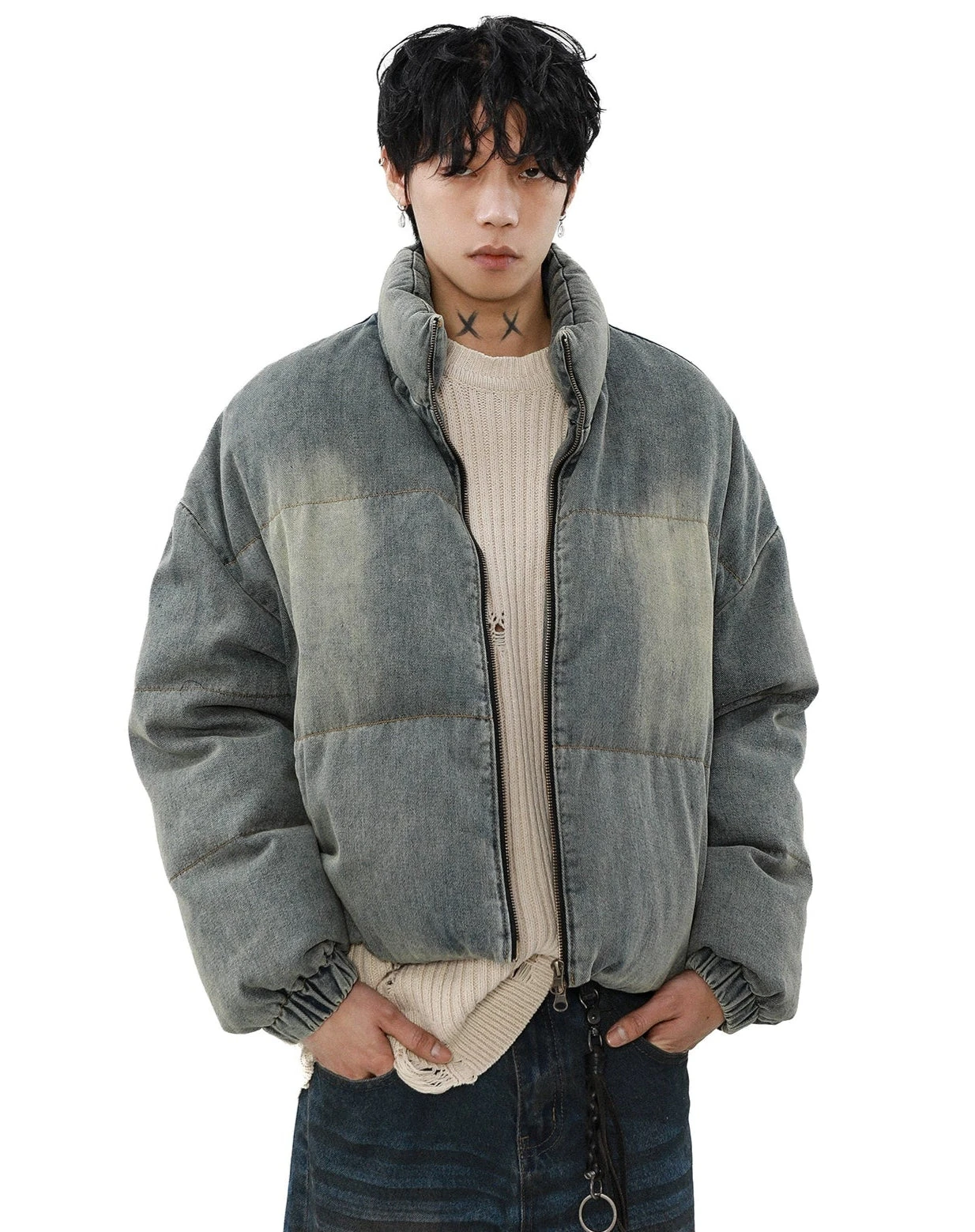 Sandlbast Denim Puffer Mid Crop Jacket 2 Sandlbast Denim Puffer Mid Crop Jacket - Image 2